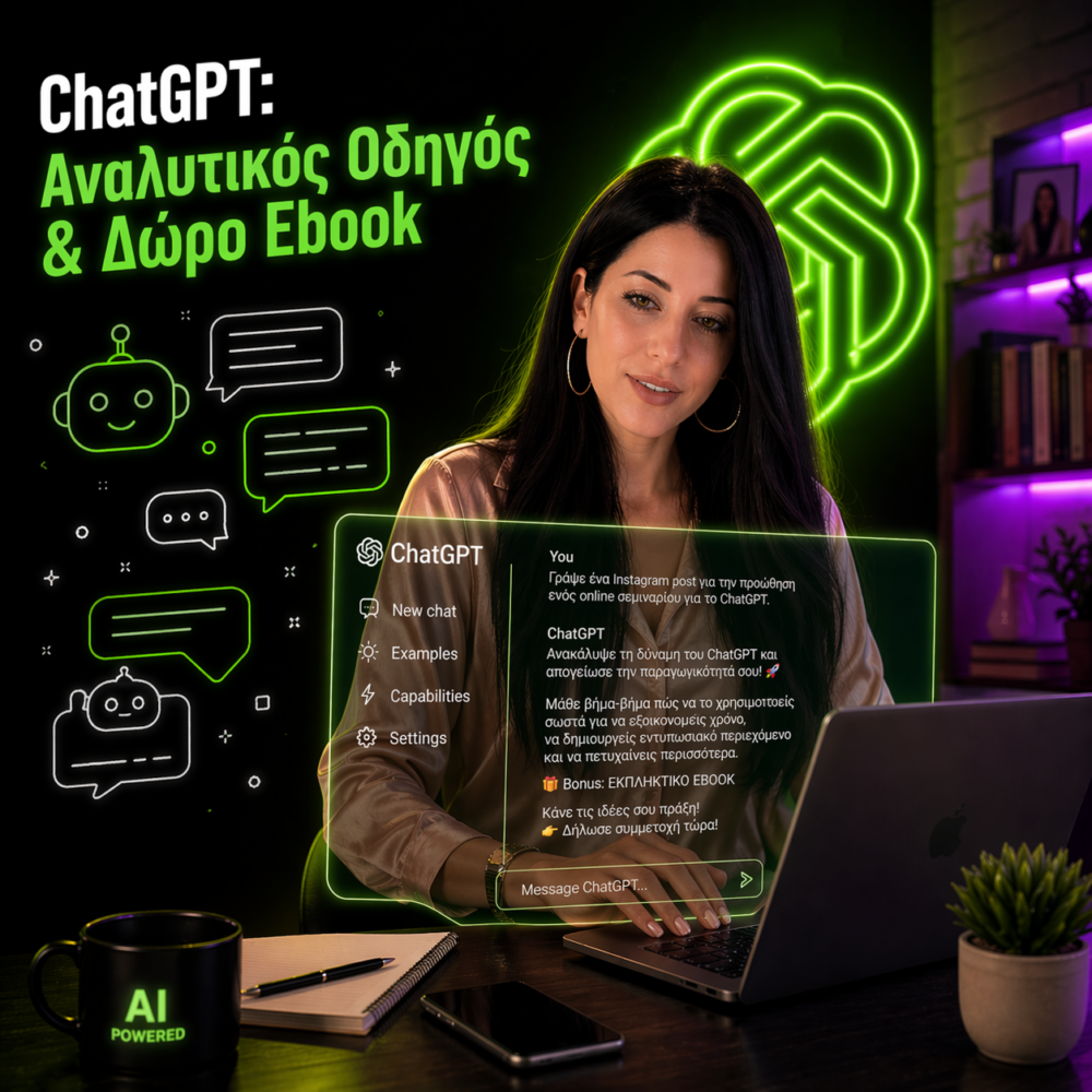ChatGPT: Αναλυτικός Οδηγός & Δώρο Ebook
