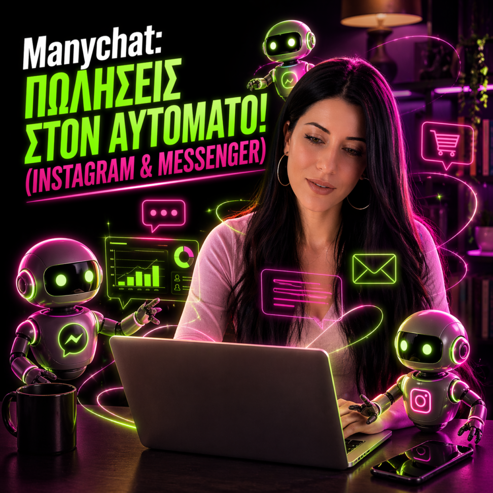 Manychat: Πωλήσεις στον αυτόματο! (instagram & messenger)
